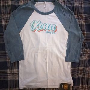 Kona surf company baseball‎ tee